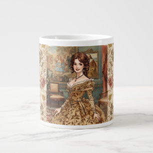 Caneca De Café Grande Clássica, Bela Senhora, Charme Vitoriano