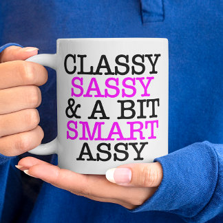 Caneca De Café Grande Classy Sassy and A Bit Smart Assy Jumbo Mug