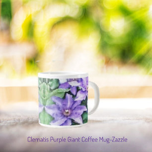Caneca De Café Grande Clematis Purple