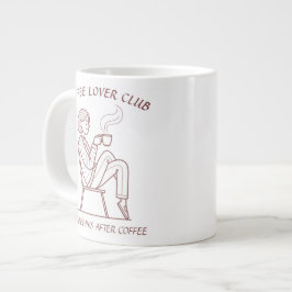 Caneca De Café Grande Clube de Amantes de Café: A Vida Começa Depois do 