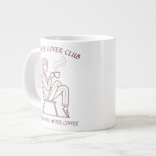 Caneca De Café Grande Clube de Amantes de Café: A Vida Começa Depois do