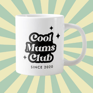 Caneca De Café Grande Clube de mães Legal moderno Retro Vintage Groovy