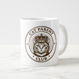 Caneca De Café Grande Clube de Pais de Gatos – Para Humanos Possuídos po