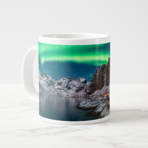 Caneca De Café Grande Coastline Lofoten Islands, Hamnoy, Noruega