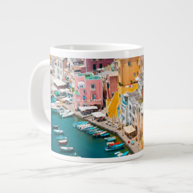 Caneca De Café Grande Coastline | Nápoles Itália (Frente Esquerda)