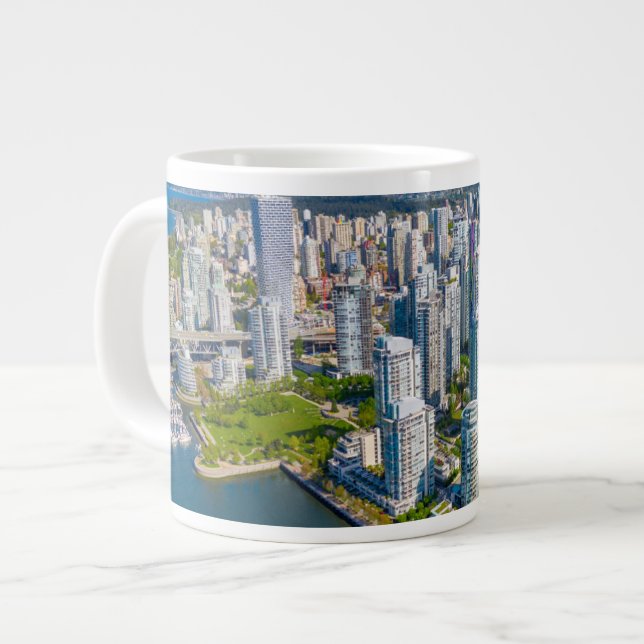 Caneca De Café Grande Coastline | Vancouver, Colúmbia Britânica, Canadá (Frente Esquerda)