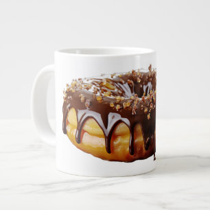 Caneca De Café Grande Cobertura grossa e brilhante de donut decadente do