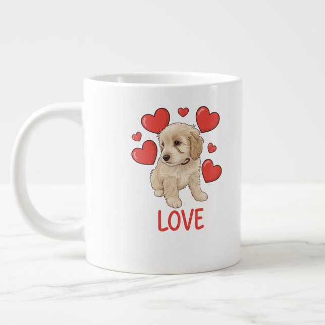 Caneca De Café Grande Cockapoo Love (Esquerda)