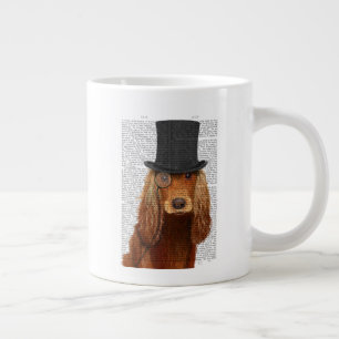 Caneca De Café Grande Cocker Spaniel, Formal Hound e Hat