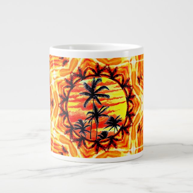 Caneca De Café Grande Coco Palm Star (Frente)