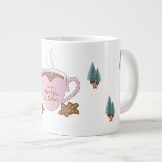 Caneca De Café Grande Cocoa, Cookies & Calm – Pastel Christmas CoT-Shirt