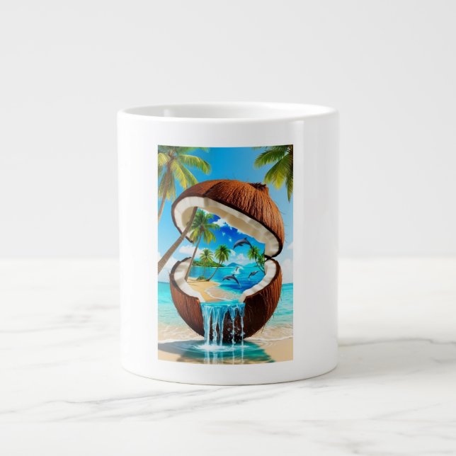 Caneca De Café Grande Coconut sun (Frente)