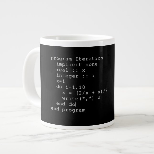 Caneca De Café Grande Código fonte Fortran (Frente Esquerda)