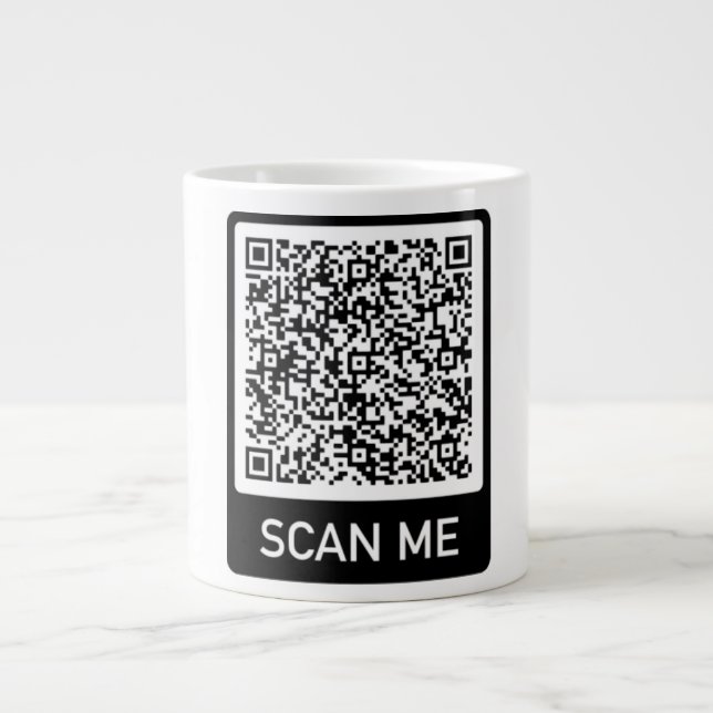 Caneca De Café Grande Código QR - Digitalize-me Mug Personalizado Profis (Frente)