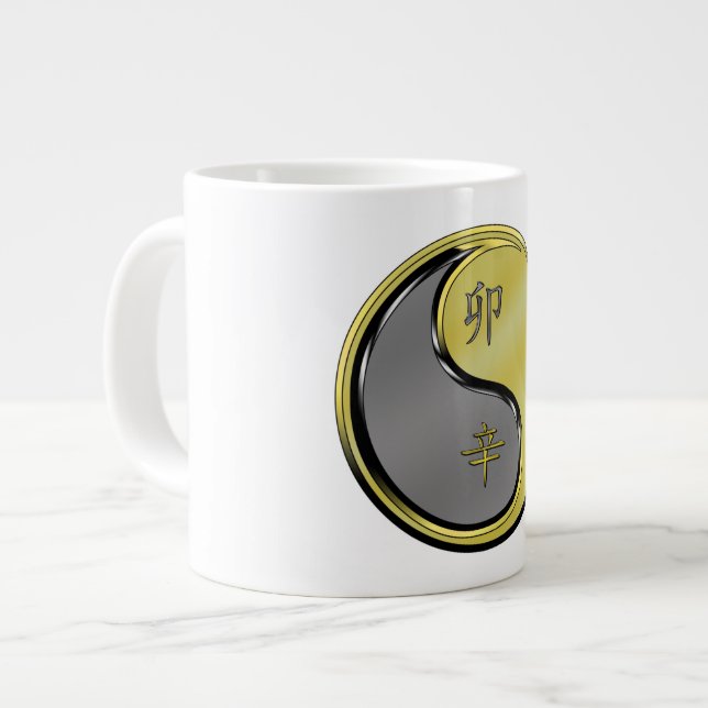 Caneca De Café Grande Coelho de Metal (Frente Esquerda)