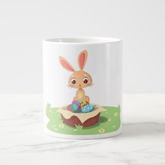 CANECA DE CAFÉ GRANDE COELHO DE PÁSCOA (Frente)