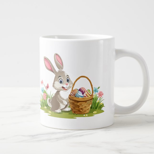 Caneca De Café Grande coelho de Páscoa (Direita)