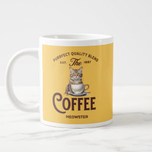 Caneca De Café Grande Coffee Meowster: Presente Divertido para Amantes d