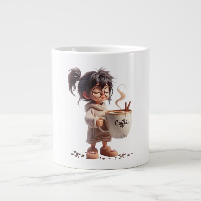 Caneca De Café Grande Coffee Moça Bonita (Frente)