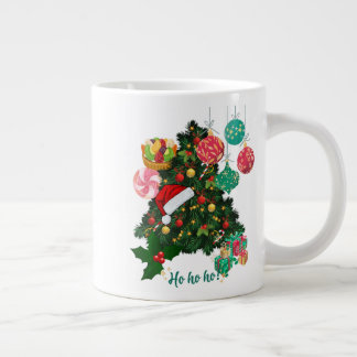 Caneca De Café Grande Coffee Mug de árvore de Natal | Taça Festiva de Fé