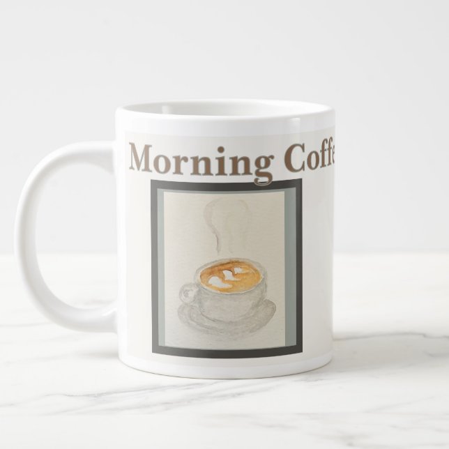 Caneca De Café Grande Coffee Mug: Morning Coffee Time (Esquerda)