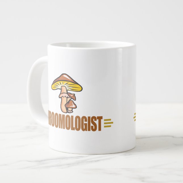 Caneca De Café Grande Cogumelo engraçado (Frente Esquerda)