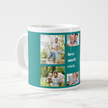 Colagem de Fotografias Melhor Tio Nunca Teal e Bra