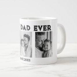 Caneca De Café Grande Colagem de Fotos Personalizada Melhor Pai do Mundo