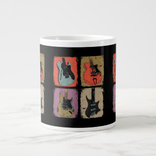 Caneca De Café Grande Coleção de Guitarra Elétrica Banda Guitarrista Vin
