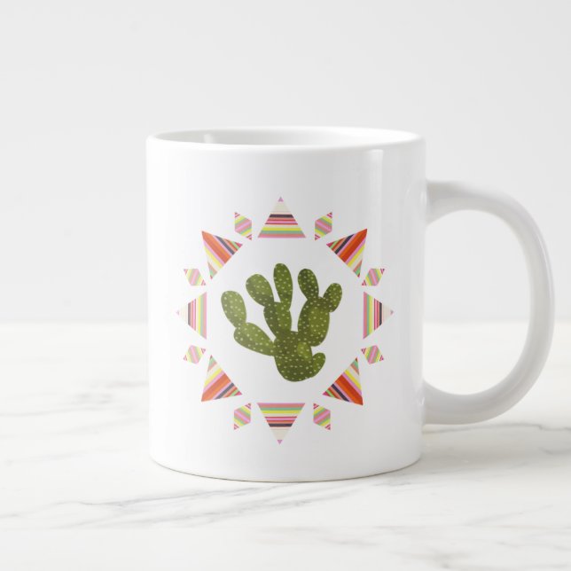 Caneca De Café Grande Coleção Llamarama | Círculo Cactus (Direita)