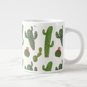Caneca De Café Grande Coleção Llamarama   Cute Cactus