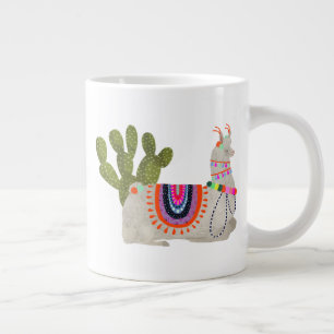 Caneca De Café Grande Coleção Llamarama  Lamas sorridentes