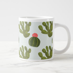 Caneca De Café Grande Coleção Llamarama  Padrão de Cactus Cute
