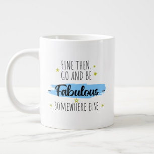 Caneca De Café Grande Colega Engraçado saindo, indo embora para o colega