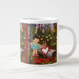Caneca De Café Grande Coletando Corações com a Srta. Elizabeth Copa 2