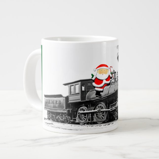 Caneca De Café Grande Coletor de Comboio de Natal (Frente Esquerda)