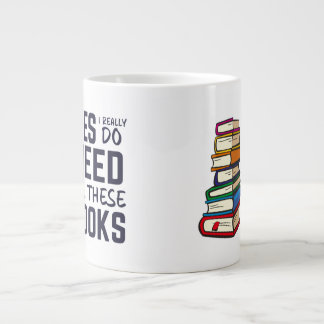 Caneca De Café Grande Coletor de Livros Engraçado | Viciado em Leitura
