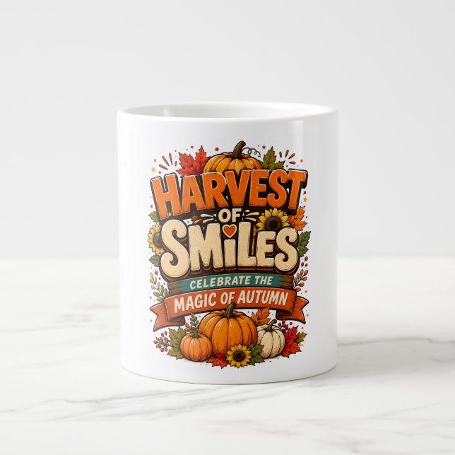 Caneca De Café Grande Colheita de Sorrisos (Frente)