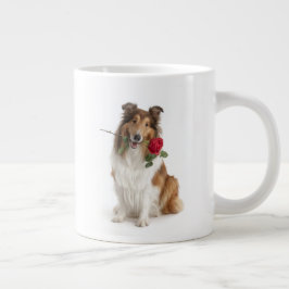 Caneca De Café Grande Collie Love