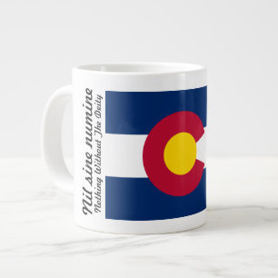 Caneca De Café Grande Colorado Flag e Motto 20 oz Mug