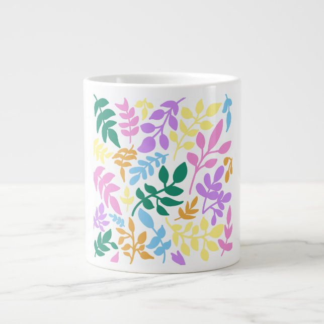 Caneca De Café Grande Colorful foliage (Frente)