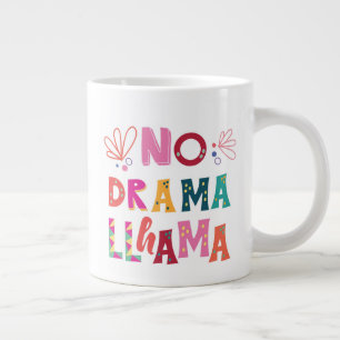 Caneca De Café Grande Colorido Sem Drama Llama