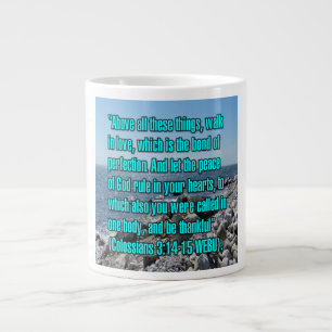 Caneca De Café Grande Colossenses 3:14-15 WEBU Mug