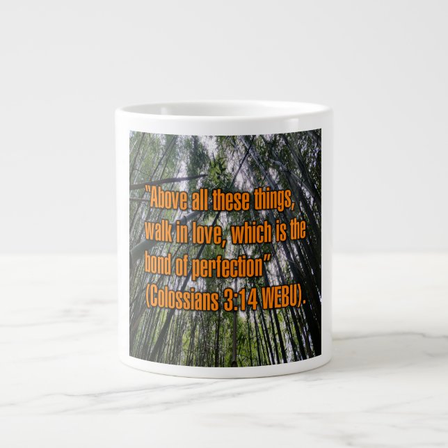 Caneca De Café Grande Colossianos 3:14 WEBU Mug (Frente)