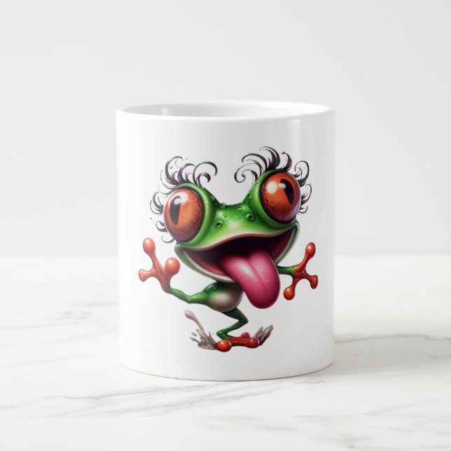 Caneca De Café Grande Columbus Day Crazy Sapo Mug (Frente)