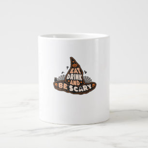 Caneca De Café Grande Coma Beba E Seja Assustadora Bruxa Apenas Presente