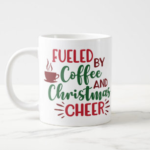 Caneca De Café Grande Combustível Com Café E Pão De Natal