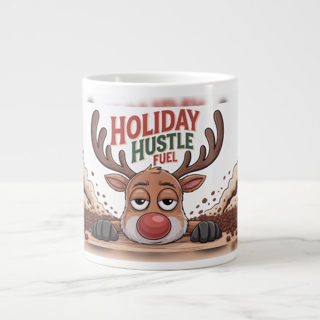 Caneca De Café Grande Combustível para a Agitação de Férias  (Frente)