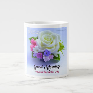 Caneca De Café Grande "Comece seu dia com nossos desejos de boa manhã