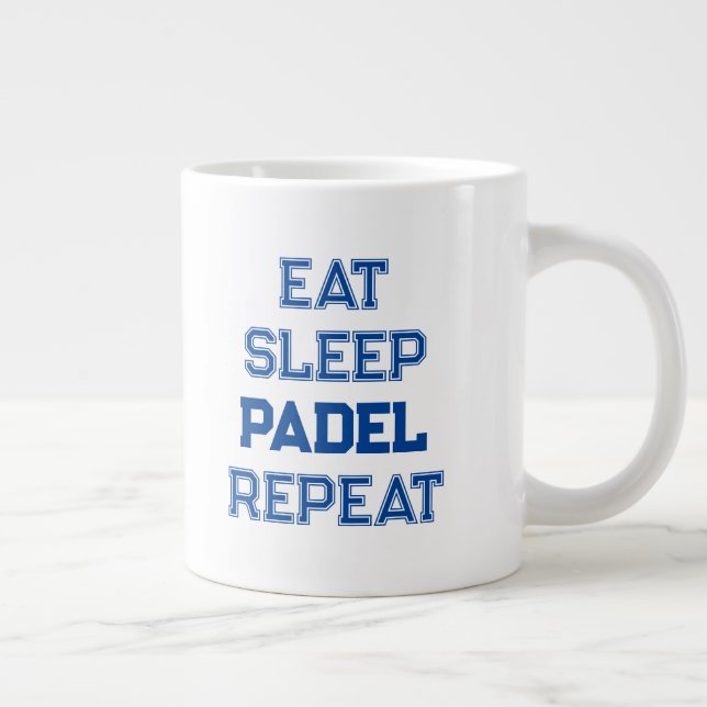 Caneca De Café Grande comer dormir padel repetir padel simples (Direita)